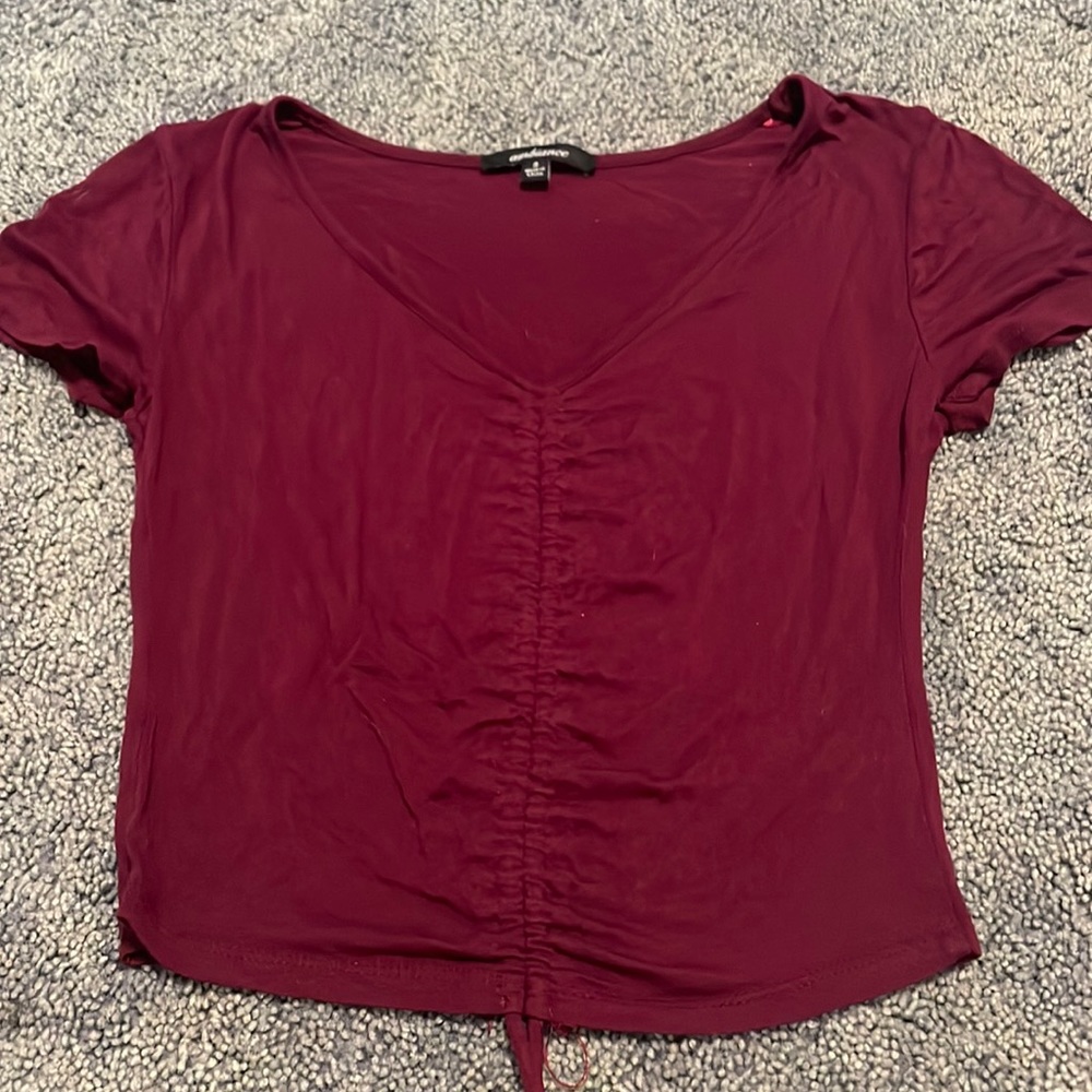 Burgundy crop top